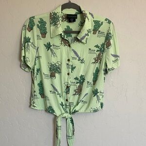 Warner Bros. Harry Potter Green Botanical Shirt